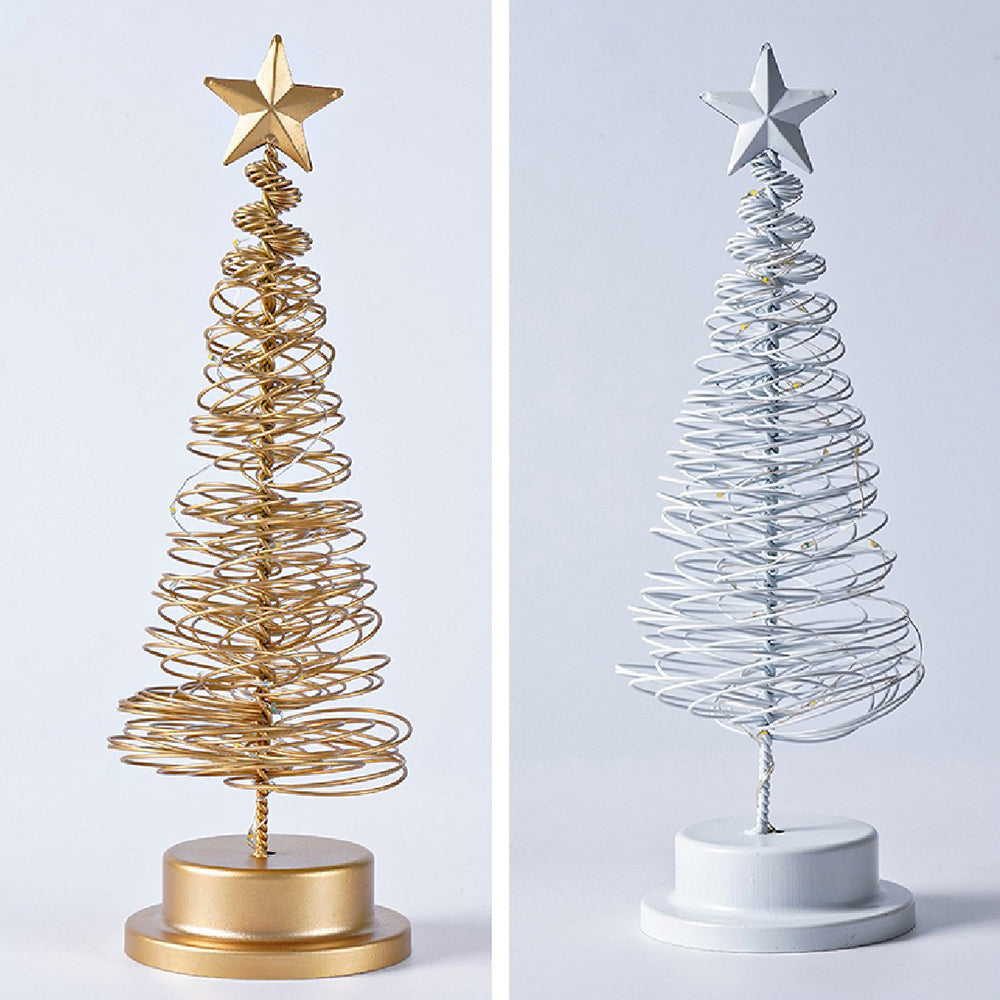 Table Lamp with LED Lights and Metal Tree