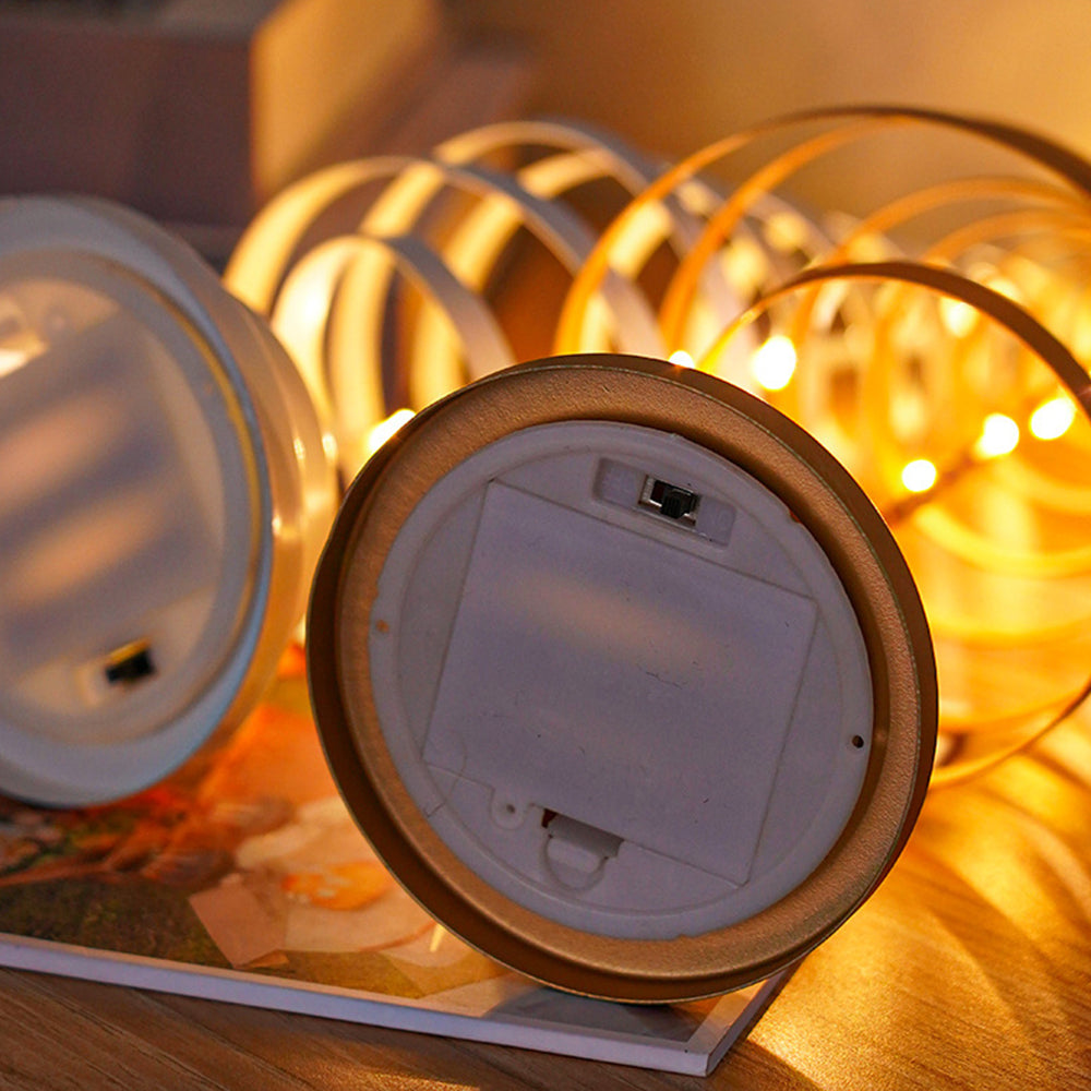 Table Lamp with LED Lights and Metal Tree