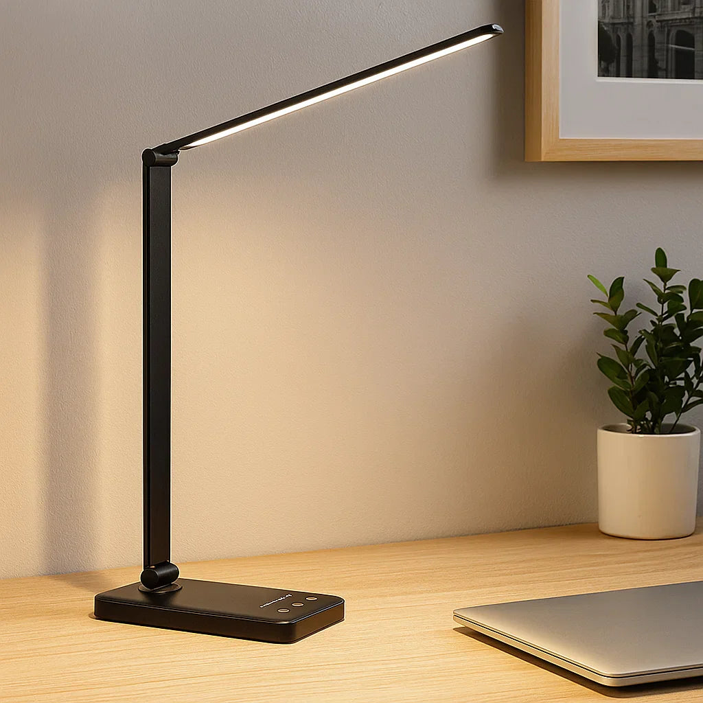 Desk Lamp with Adjustable LED and USB Charging