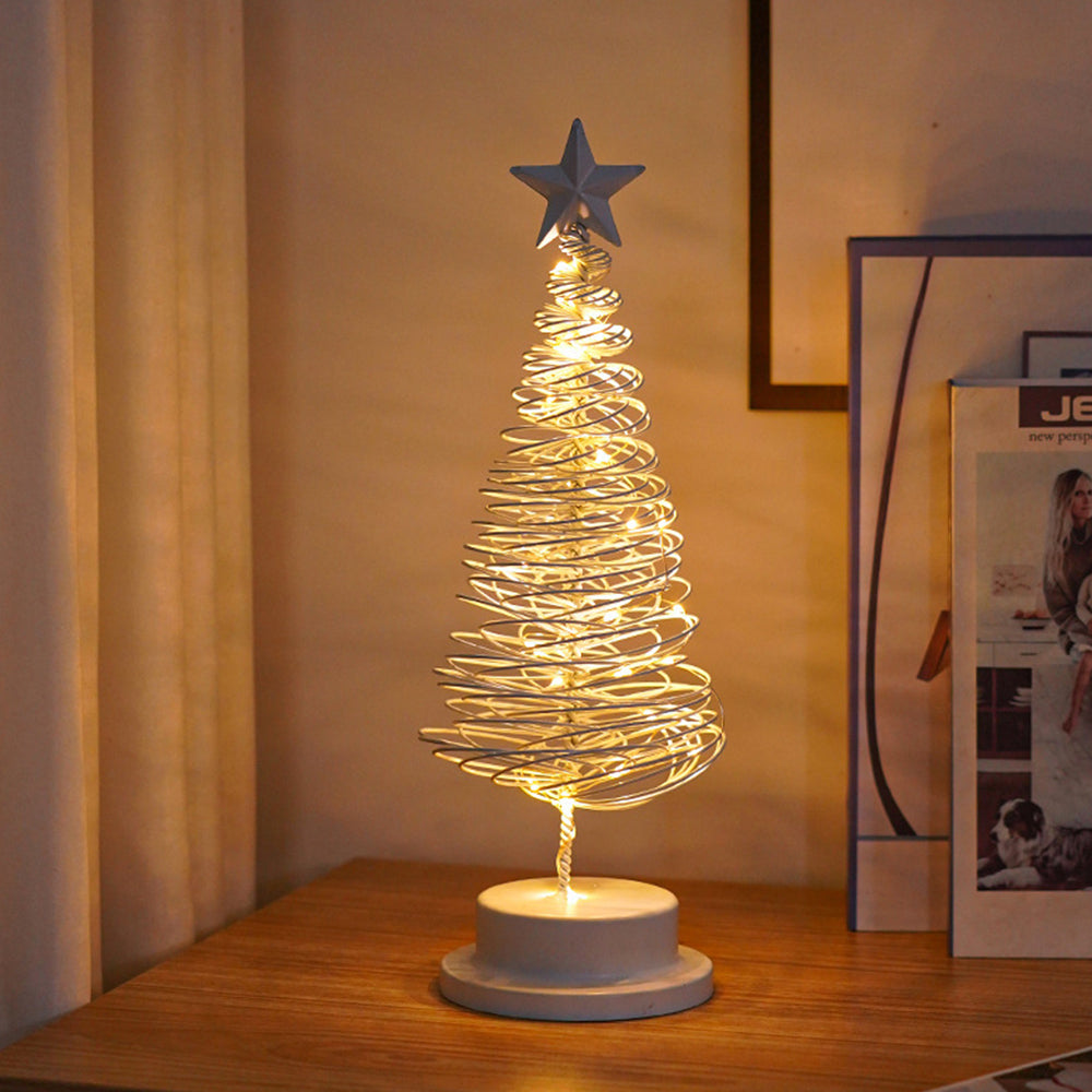 Table Lamp with LED Lights and Metal Tree