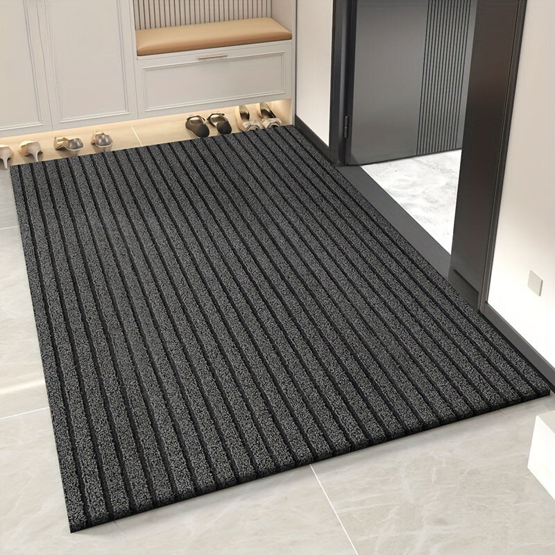 Durable Weatherproof Striped Door Mat – Anti-Slip Indoor/Outdoor Welcome Mat, 60x90 cm, Fade and Stain Resistant 0