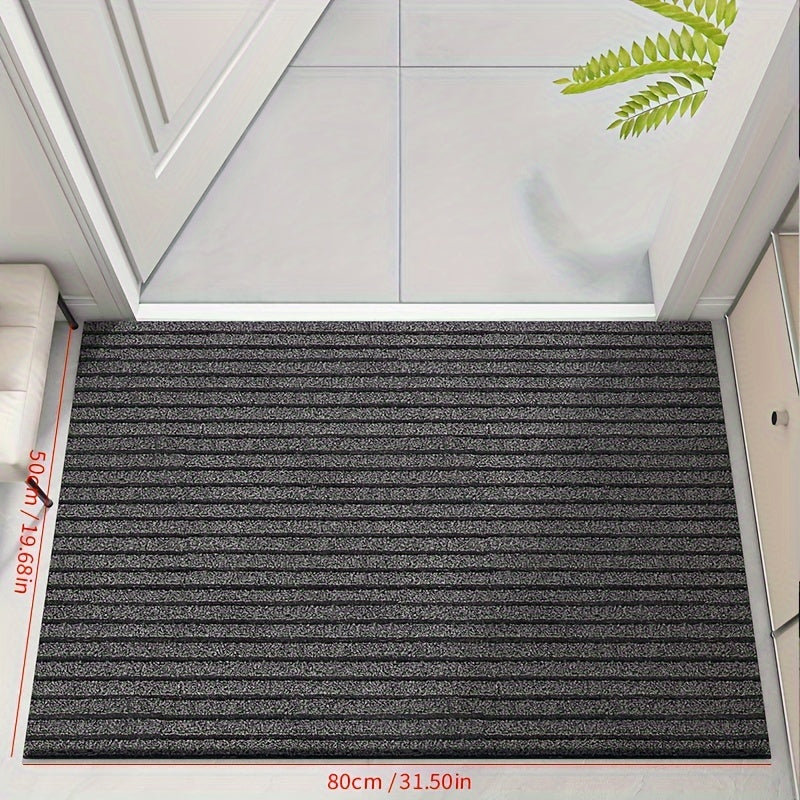 Durable Weatherproof Striped Door Mat – Anti-Slip Indoor/Outdoor Welcome Mat, 60x90 cm, Fade and Stain Resistant 2