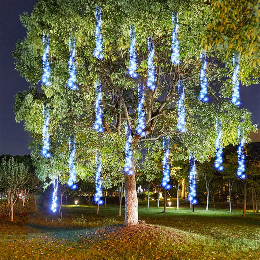 LED Garland with Meteor Shower Effect for Outdoor Decor – 1.5m or 3 x 1.5m Options, Energy Efficient, Versatile Lighting 0