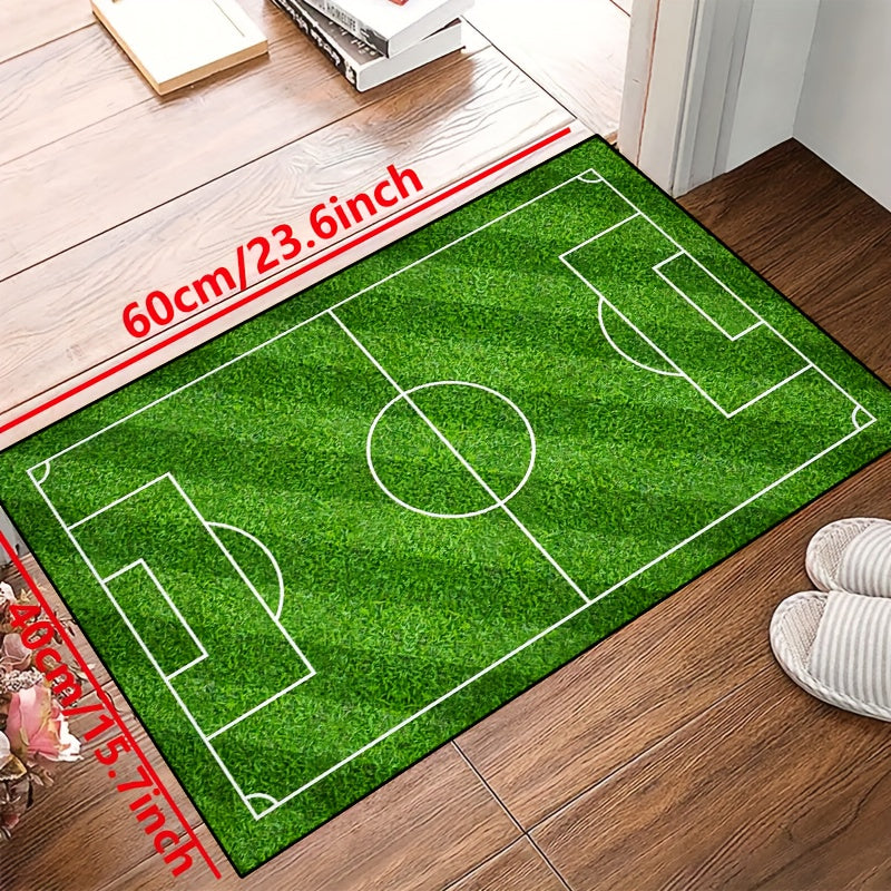 Soccer-Themed Washable Area Rug with Non-Slip Backing – Waterproof Indoor Outdoor Rug for Living Room and Bedroom 4