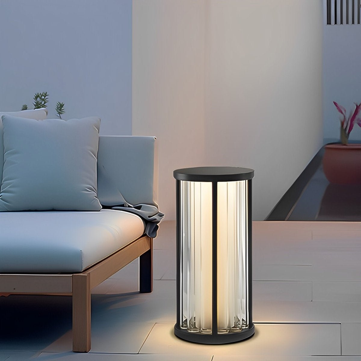 Cylinder Waterproof LED Outdoor Floor Lamp