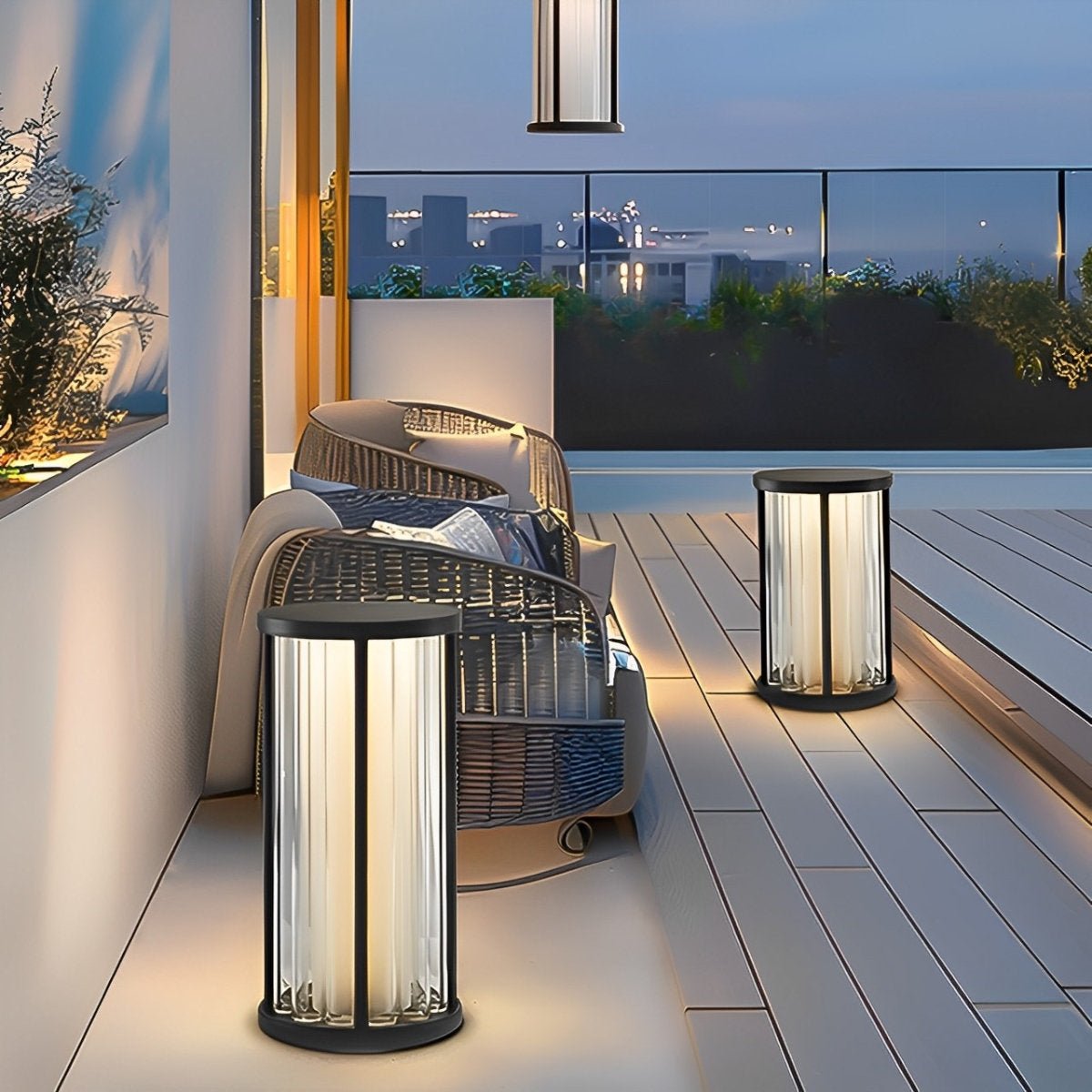 Cylinder Waterproof LED Outdoor Floor Lamp