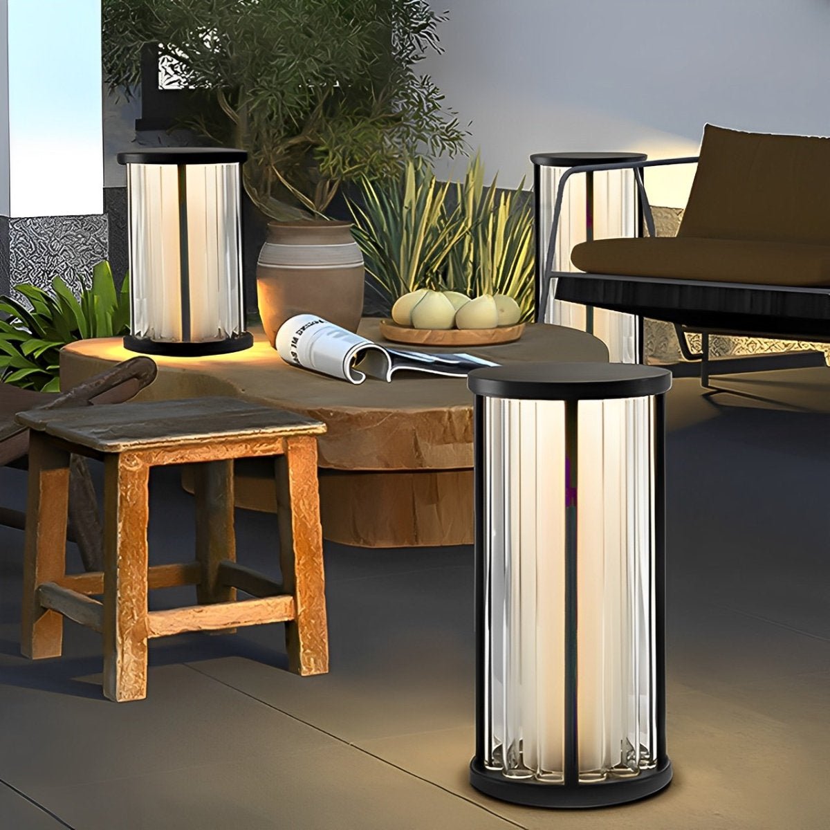 Cylinder Waterproof LED Outdoor Floor Lamp