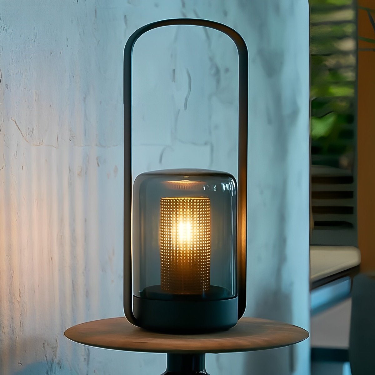 Cylinder Waterproof Solar LED Outdoor Table Floor Lamp