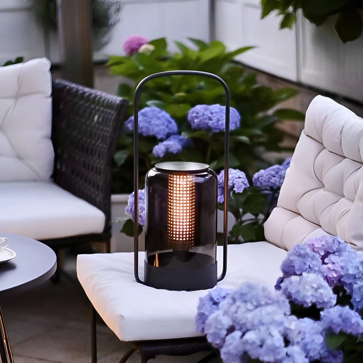 Cylinder Waterproof Solar LED Outdoor Table Floor Lamp