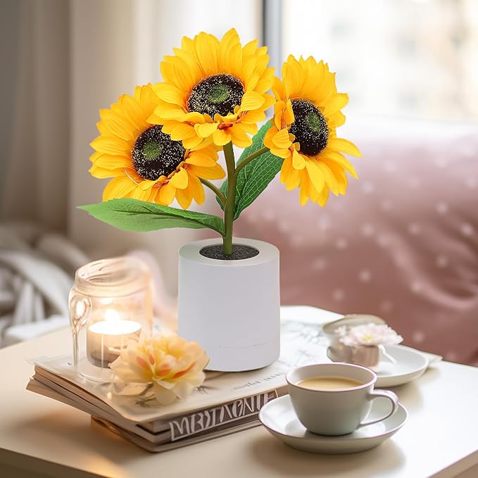 Table Lamp Sunflower LED USB Rechargeable Light