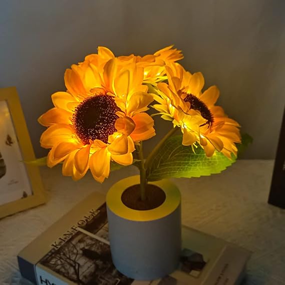 Table Lamp Sunflower LED USB Rechargeable Light