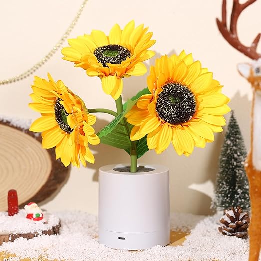 Table Lamp Sunflower LED USB Rechargeable Light