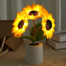 Table Lamp Sunflower LED USB Rechargeable Light