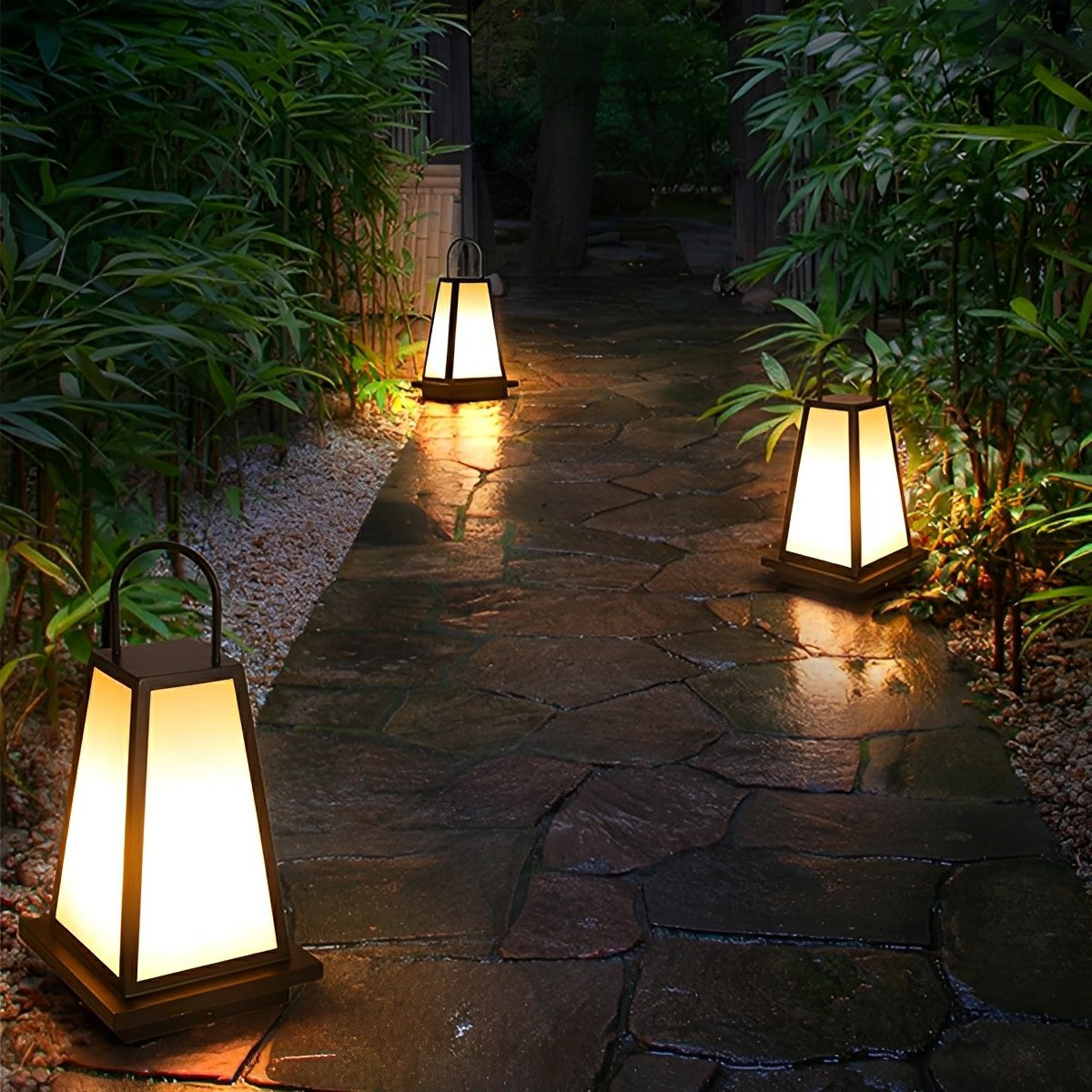 Modern Waterproof LED Outdoor Floor Lamp Lantern
