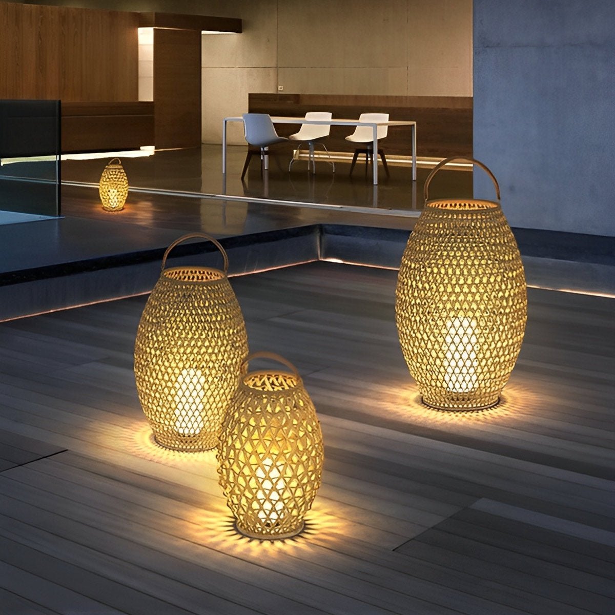 Portable Lanterns Shape Light Waterproof LED Modern Lawn Lamp