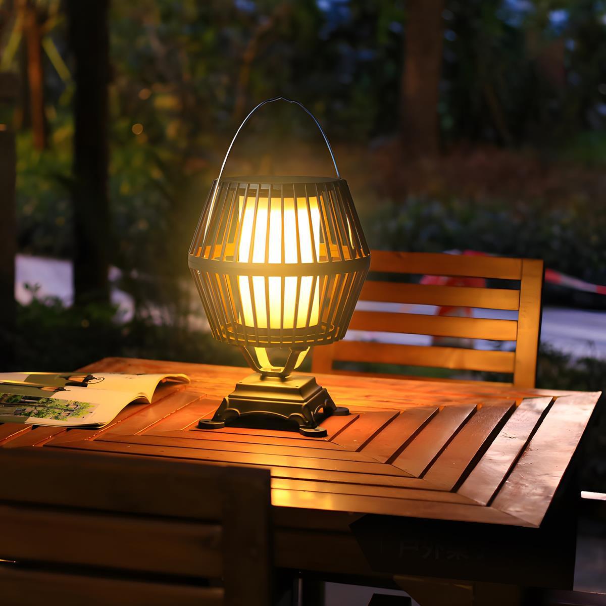 Waterproof Solar Outdoor Hanging Lantern Tabletop Lamp