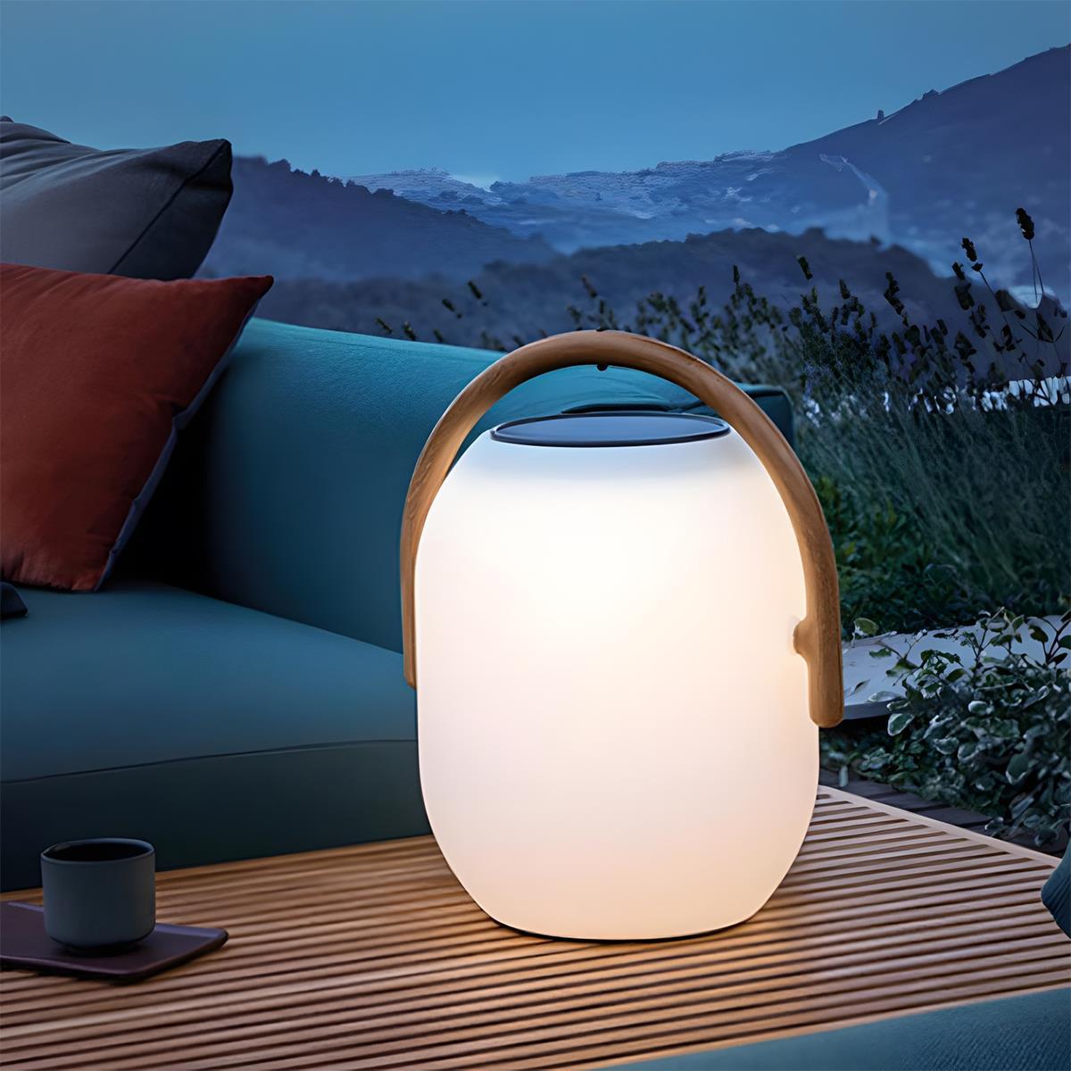 Waterproof Solar Oval Outdoor Tabletop Lamp Lanterns