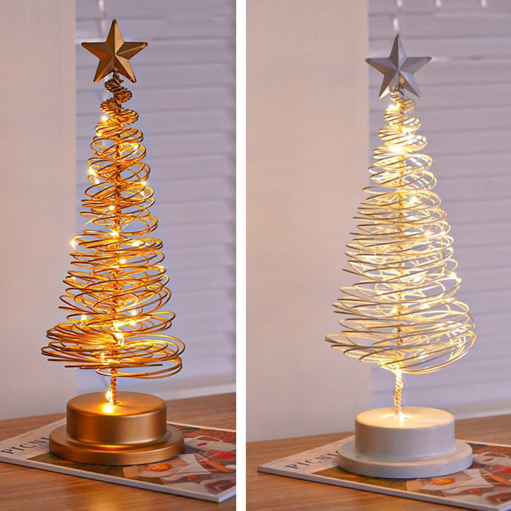 Table Lamp with LED Lights and Metal Tree