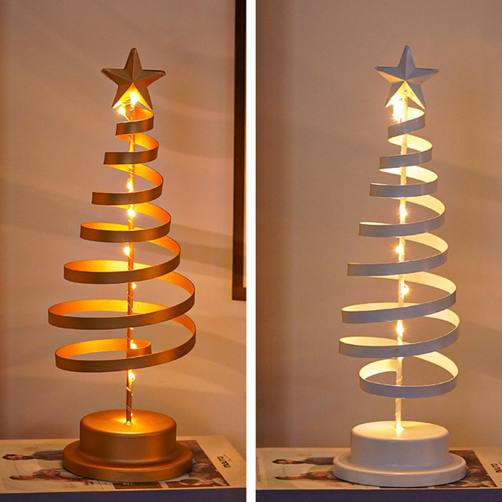 Table Lamp with LED Lights and Metal Tree