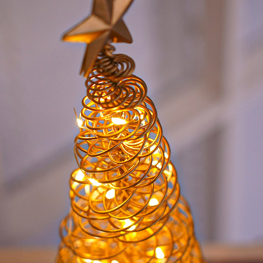 Table Lamp with LED Lights and Metal Tree