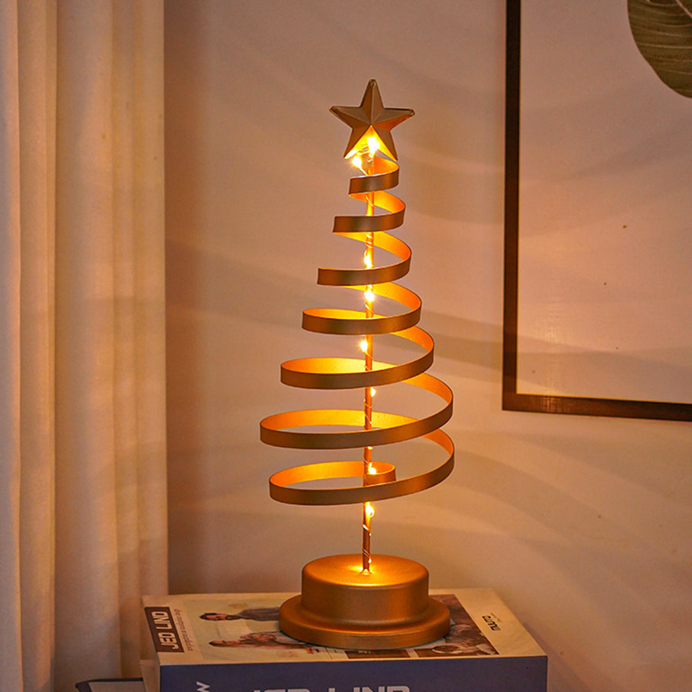 Table Lamp with LED Lights and Metal Tree