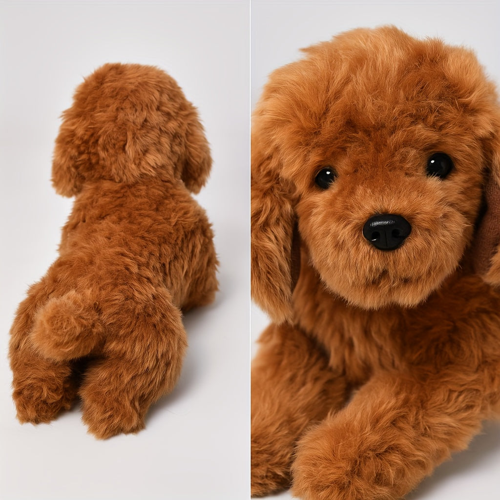 Cuddly Plush Dog Toy – Soft Polyester Stuffed Dog for Kids, Realistic Eyes, 15.7 in, Perfect for Playtime and Nursery Decor 3