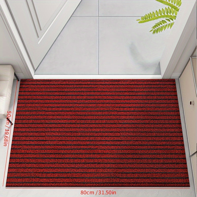 Durable Weatherproof Striped Door Mat – Anti-Slip Indoor/Outdoor Welcome Mat, 60x90 cm, Fade and Stain Resistant 4