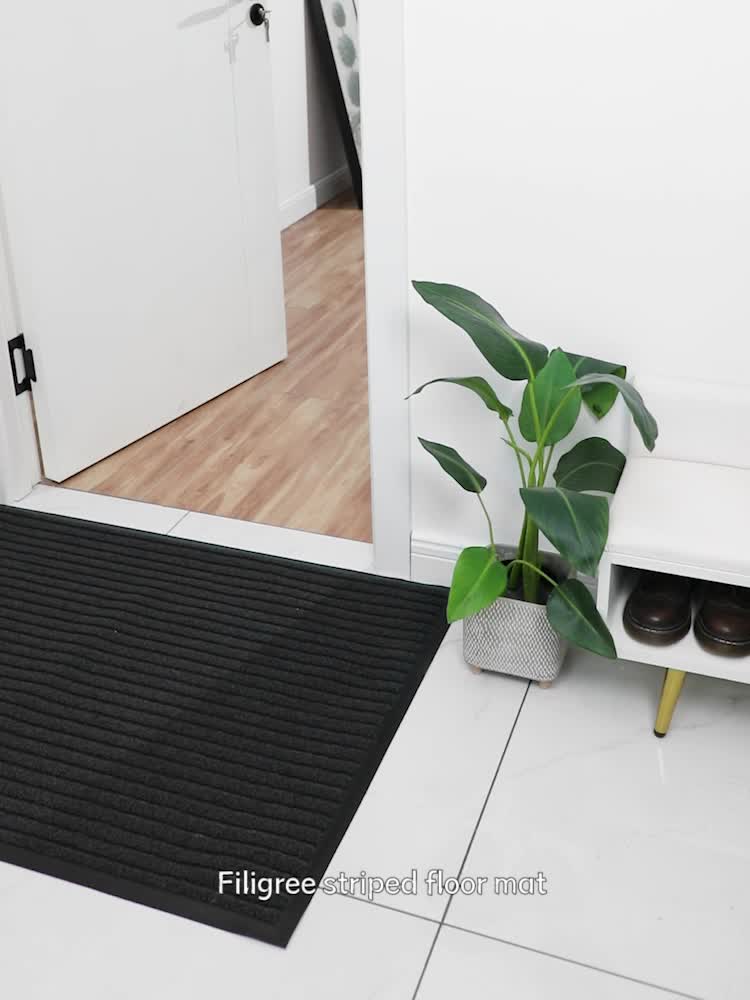 Durable Weatherproof Striped Door Mat – Anti-Slip Indoor/Outdoor Welcome Mat, 60x90 cm, Fade and Stain Resistant 6