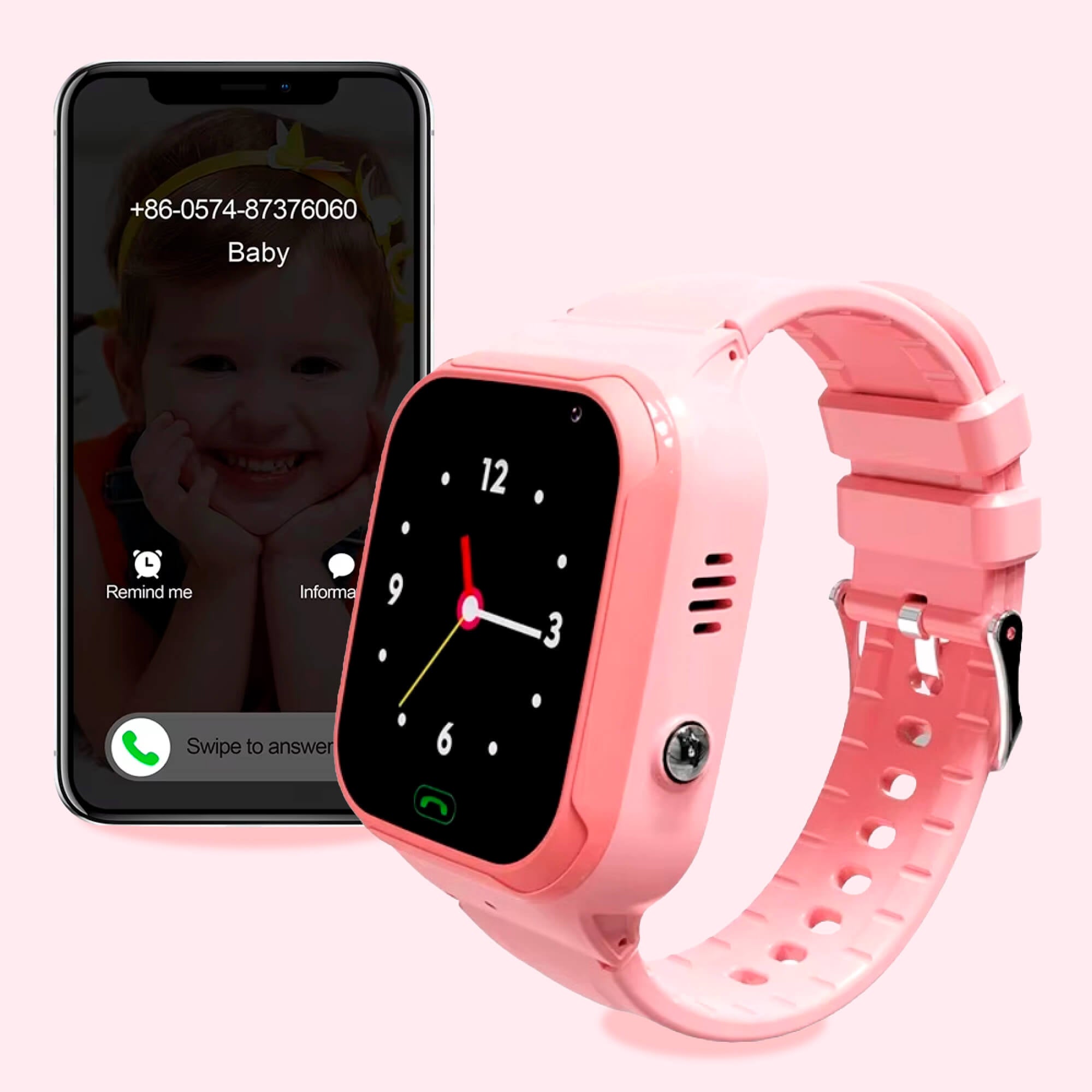 Kids GPS Tracking Smart Watch with SOS Alerts, Two-Way Calling, Durable Water-Resistant Design, Adjustable Silicone Band 4