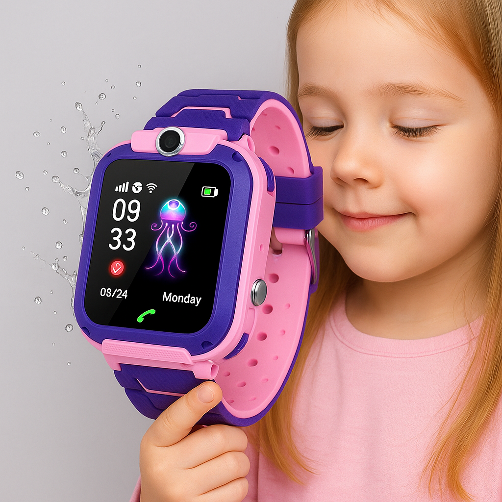 Kids GPS Waterproof Smartwatch with SOS Function and Real-Time Tracking – Durable IP67 Touchscreen for Safety and Fun 5