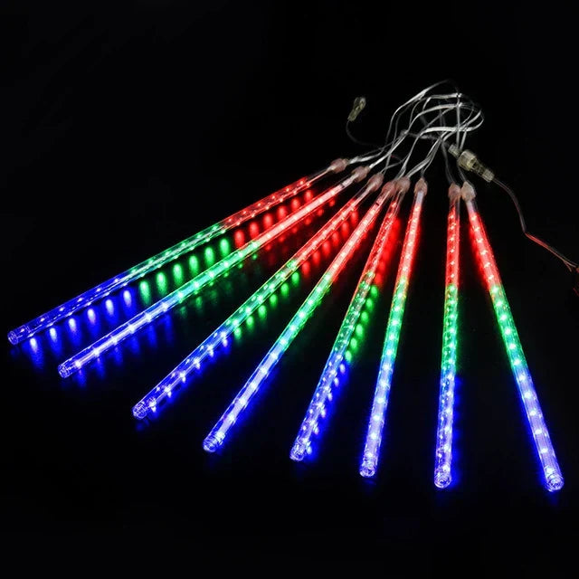 MeteorGlow LED Falling Star Outdoor Lights – 8 Tubes, 192 LEDs for Garden and Christmas Ambiance 7