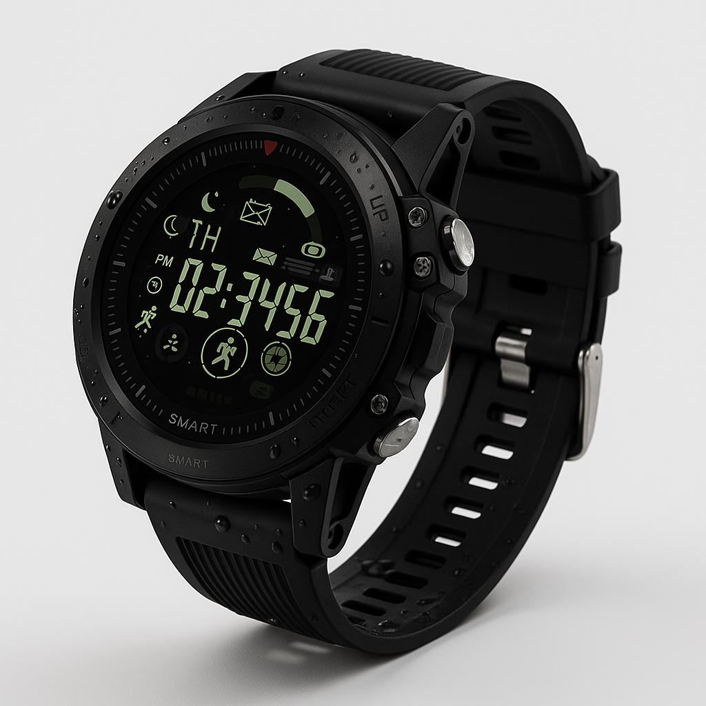 Military Smart Watch with Waterproof Design, Health Tracking, and Rugged Stainless Steel Construction 2