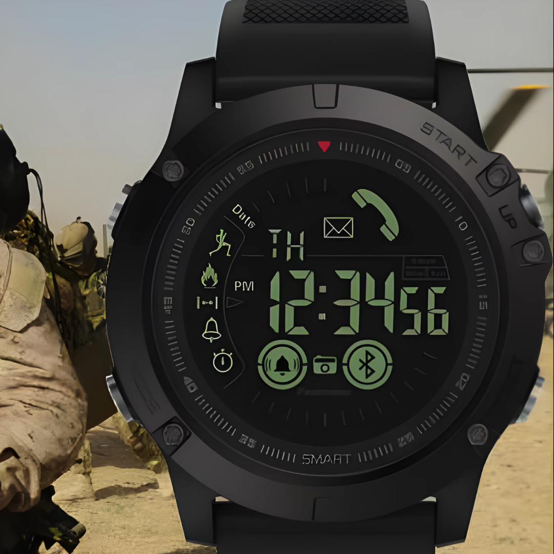 Military Smart Watch with Waterproof Design, Health Tracking, and Rugged Stainless Steel Construction 3