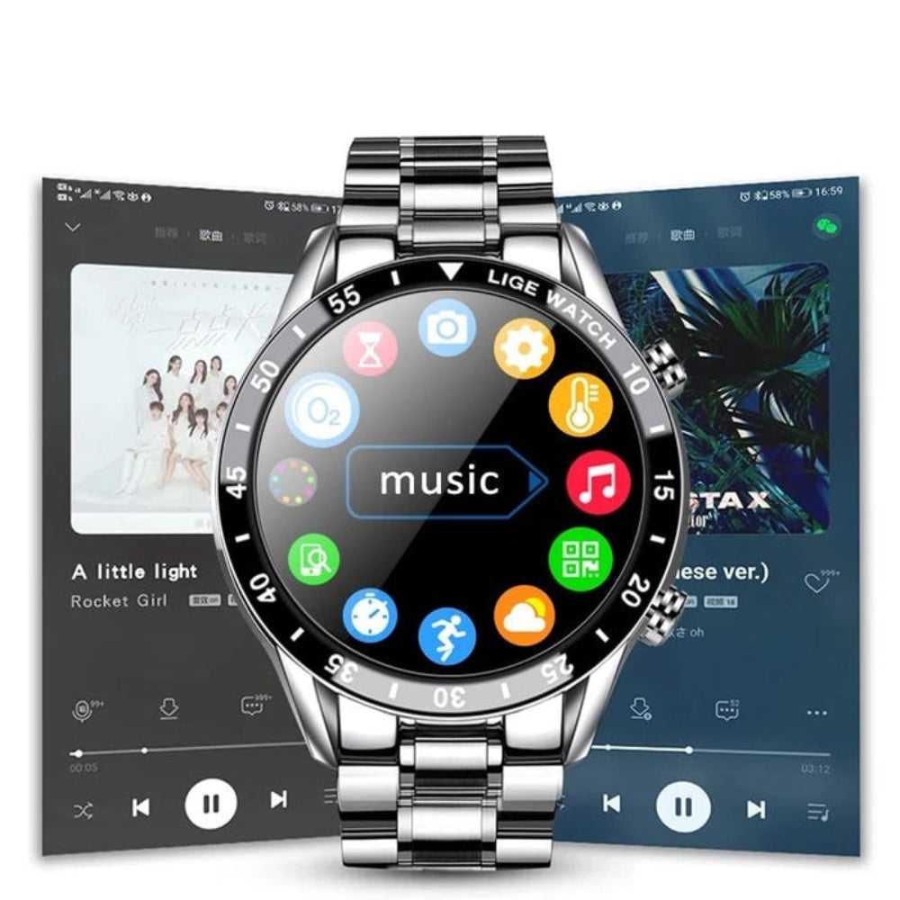 Stainless Steel Smartwatch with 4G Connectivity, Health Tracking, AMOLED Display, Water Resistant 3