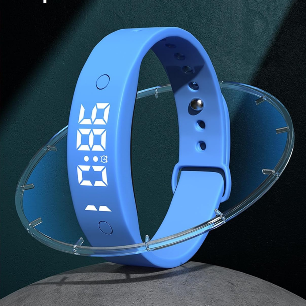 Waterproof Fitness Tracker Smartwatch with Temperature Monitoring and Vibration Alerts - Adjustable Silicone Strap 4