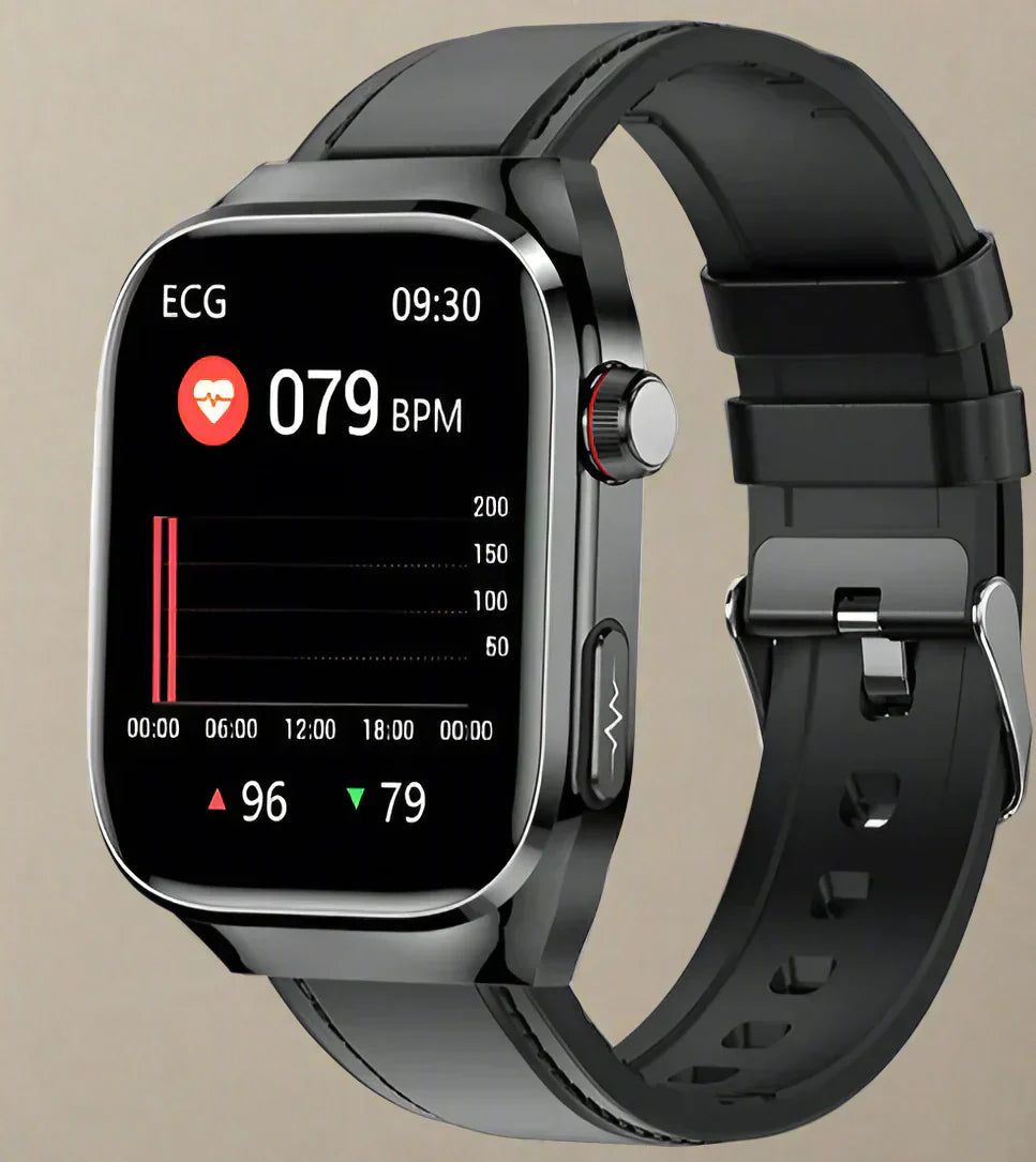 Waterproof Smartwatch with ECG Health Tracker and AMOLED Display – Real-Time Heart Rate and Multi-Health Monitoring 0