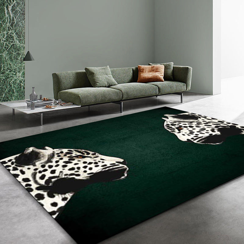 Wildlife Pattern Area Rug – Washable Polyester with Non-Slip Backing for Living Room and Bedroom Decor 0