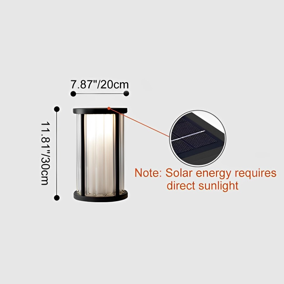 Cylinder Waterproof LED Outdoor Floor Lamp