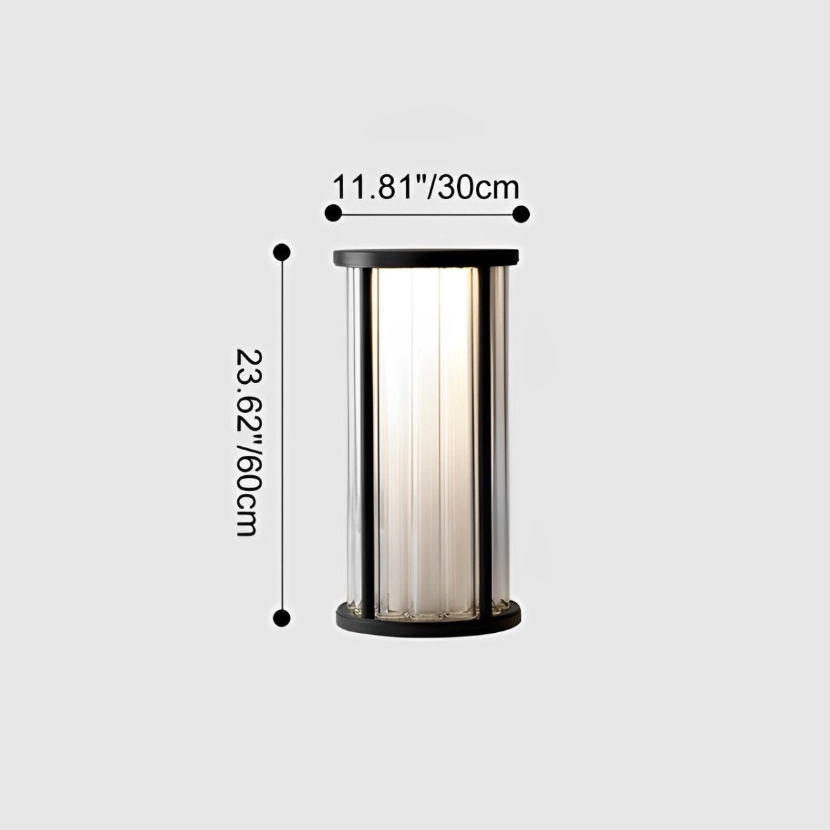 Cylinder Waterproof LED Outdoor Floor Lamp