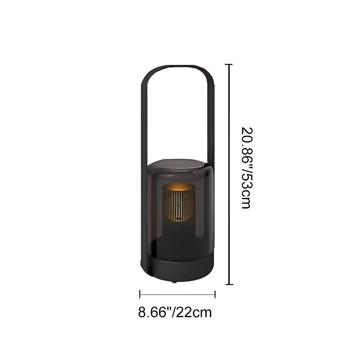 Cylinder Waterproof Solar LED Outdoor Table Floor Lamp
