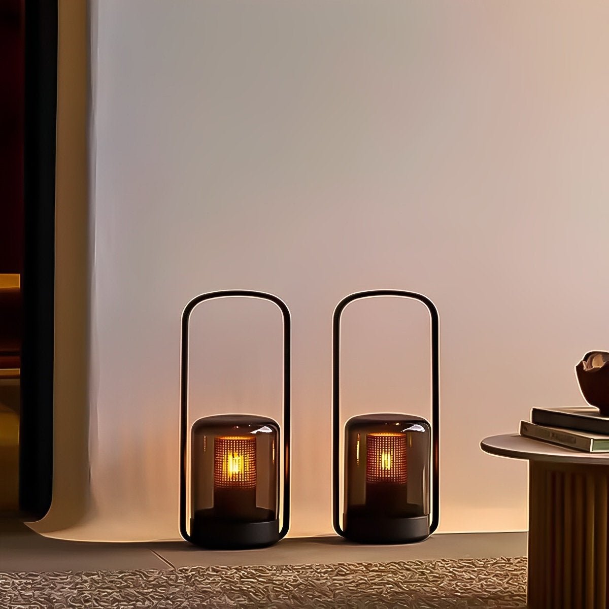 Cylinder Waterproof Solar LED Outdoor Table Floor Lamp