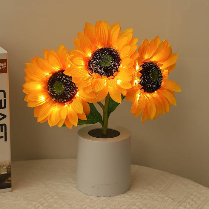 Table Lamp Sunflower LED USB Rechargeable Light