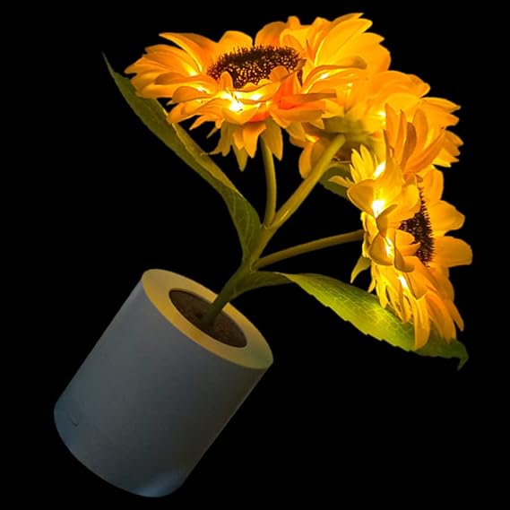 Table Lamp Sunflower LED USB Rechargeable Light