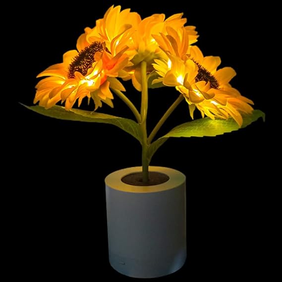 Table Lamp Sunflower LED USB Rechargeable Light