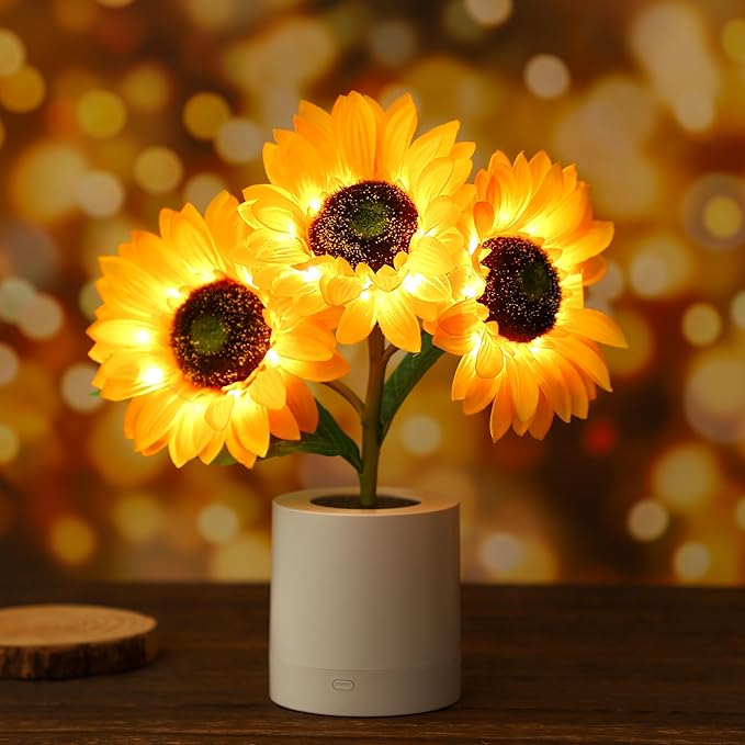 Table Lamp Sunflower LED USB Rechargeable Light
