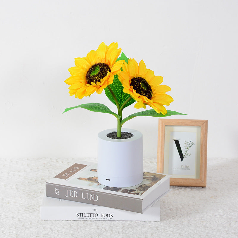 Table Lamp Sunflower LED USB Rechargeable Light