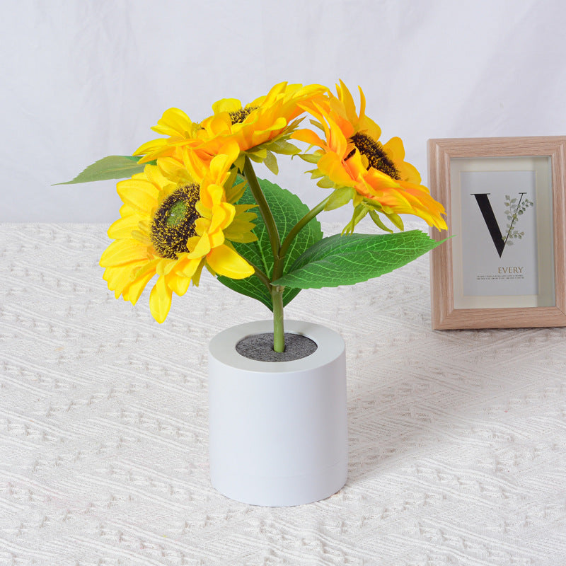 Table Lamp Sunflower LED USB Rechargeable Light