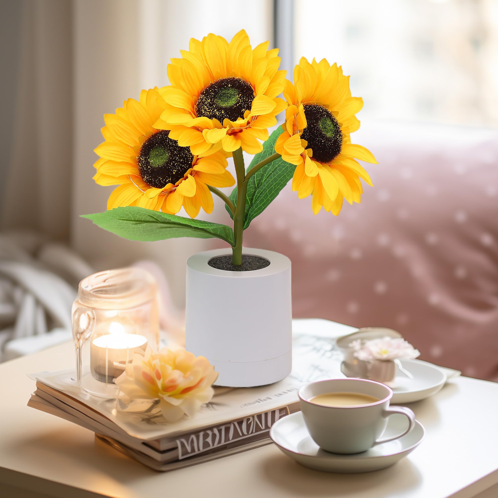 Table Lamp Sunflower LED USB Rechargeable Light