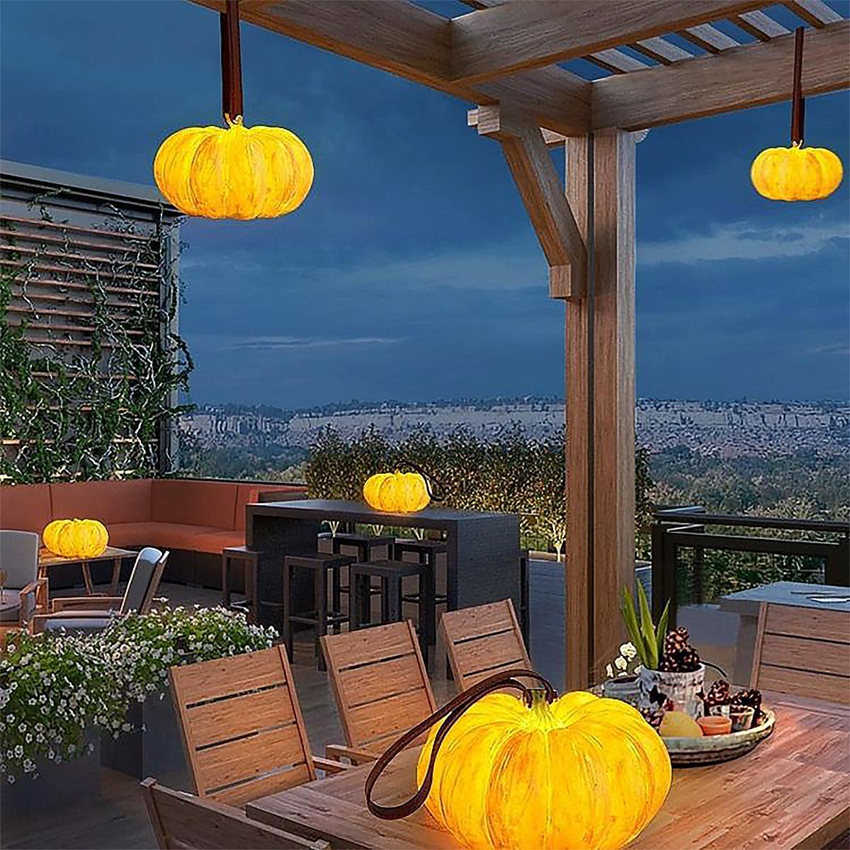 Halloween Waterproof LED Pumpkin Lantern Outdoor Landscape Lighting
