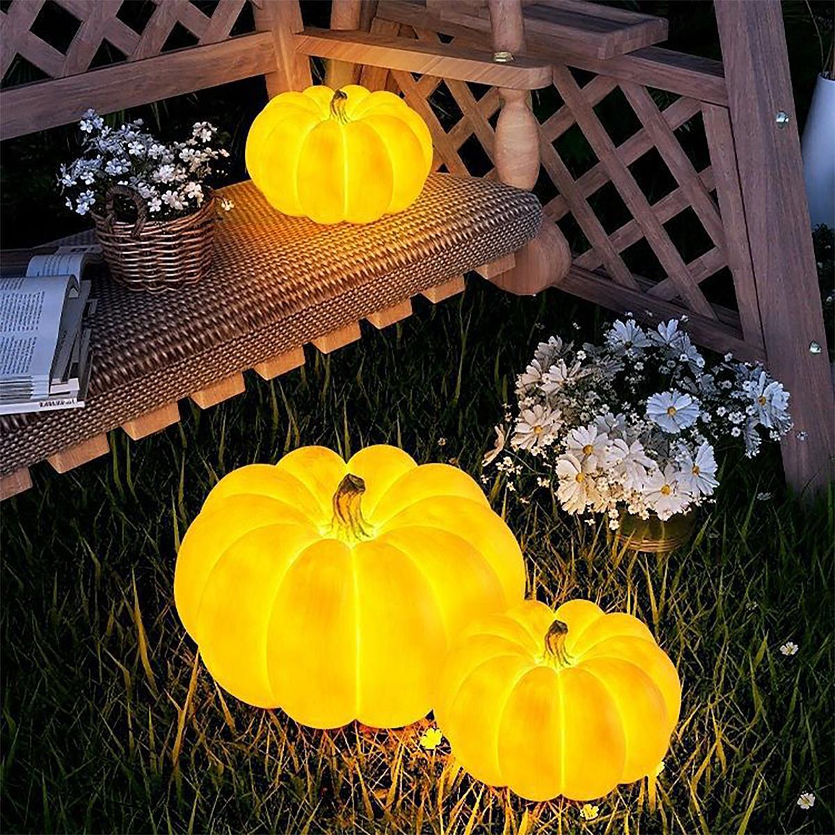 Halloween Waterproof LED Pumpkin Lantern Outdoor Landscape Lighting